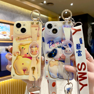 เคสโทรศัพท์มือถือ ลายการ์ตูนหมีพูห์น่ารัก Pochacco สําหรับ Iphone 7P 8P x xr xs max 11 pro max 12 pro max 13 pro max 14 pro max case anti-drop lanyard