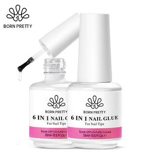 BORN PRETTY 6 In 1 กาวต่อเล็บเจล แบบลอกออกง่าย เจลทาเล็บ กาวเจล กาวติดเล็บ 15 กรัม