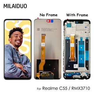 อะไหล่หน้าจอสัมผัส LCD 6.72 นิ้ว แบบเปลี่ยน สําหรับ OPPO Realme C55 RMX3710 RealmeC55