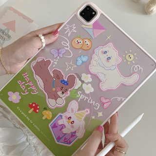 เคสแท็บเล็ต TPU ใส แบบบางพิเศษ ลายการ์ตูน น้ําหนักเบา สําหรับ iPad 10 9 8 7 Gen iPad 10.9 10.2 Air 4 5 Pro 2018 2020 2021 11