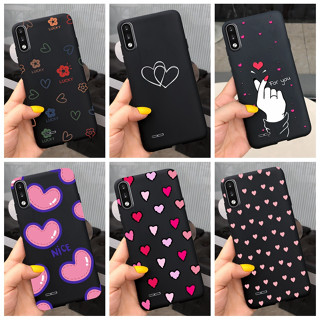 เคสโทรศัพท์มือถือ ซิลิโคนนิ่ม ลายหัวใจน่ารัก สีดํา สําหรับ LG K22 LMK200E LMK200B K52 K62 Plus