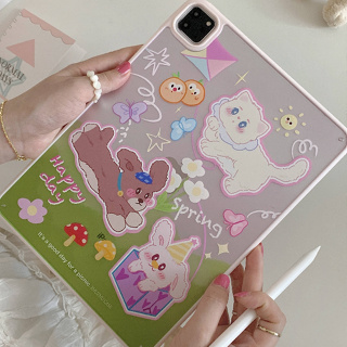 เคสแท็บเล็ต TPU ใส แบบบางพิเศษ ลายการ์ตูน น้ําหนักเบา สําหรับ iPad 10 9 8 7 Gen iPad 10.9 10.2 Air 4 5 Pro 2018 2020 2021 11