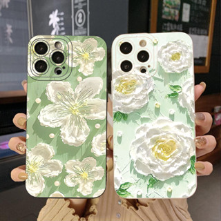 เคสโทรศัพท์มือถือ ขอบสี่เหลี่ยม ลายดอกไม้สด สําหรับ Samsung Galaxy A33 A53 A73 5G A32 A52S A72 A31 A41 A71