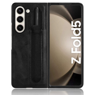 เคสหนัง สไตล์วินเทจ พร้อมช่องใส่ปากกา สําหรับ Samsung Galaxy Z Fold 5 ZFold5