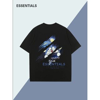 Essentials เสื้อยืดลําลอง แขนสั้น สองชั้น สําหรับผู้ชาย และผู้หญิง