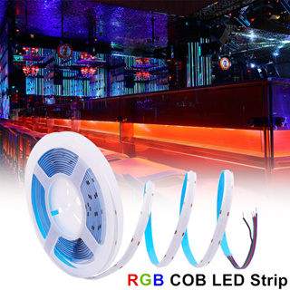 Dc12v 24V RGB COB LED แถบไฟ 576 768 LEDs / ม. ยืดหยุ่นที่มีสีสัน FOB LED เทปไฟบาร์สําหรับตกแต่งบ้านปาร์ตี้