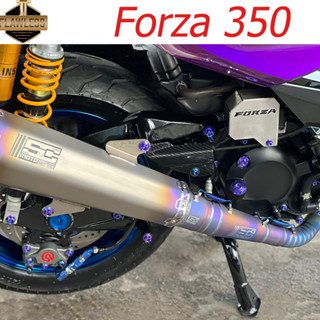 FLAWLESSTI Honda Forza 350 น็อตแคร้งเครื่อง น็อตกรองอากาศ น็อตเกลียวปล่อยกรองอากาศ ไทเทเนียม น็อต น็อตแคร้ง น็อตฝาปั้มบน น๊อตจานดิสเลส กันร้อนเวฟ น็อต สลักเบรค แกนสวิงอาร์ม น็อตอุดกระจก น็อตโช๊คหลัง