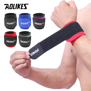 Aolikes 1 ชิ้น สายรัดข้อมือ ปรับได้ สายรัดข้อมือ แบรนด์ ผู้ชายและผู้หญิง ยิมมวยปล้ํา อาชีพ กีฬา ป้องกันข้อมือ