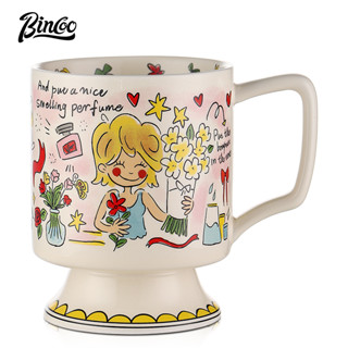 Bincoo แก้วกาแฟเซรามิค ระดับไฮเอนด์ 400 มล. สําหรับคู่รัก ออฟฟิศ ครัวเรือน