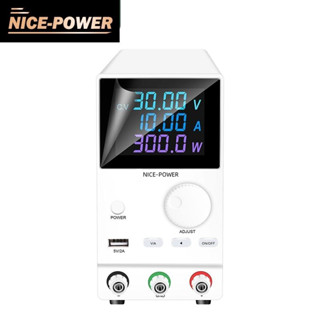 Nice-power พาวเวอร์ซัพพลาย 30V 10A DC 200V 300V 1A ปรับได้ จอแสดงผลสีดิจิทัล