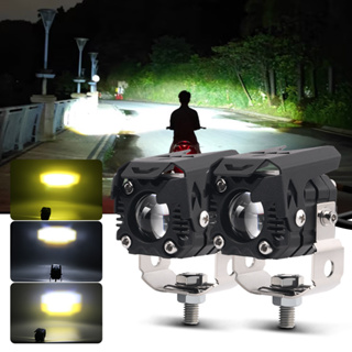 ไฟตัดหมอก Led 12V-85V สว่างมาก สีขาว สีเหลือง สําหรับรถจักรยานยนต์ 1 คู่