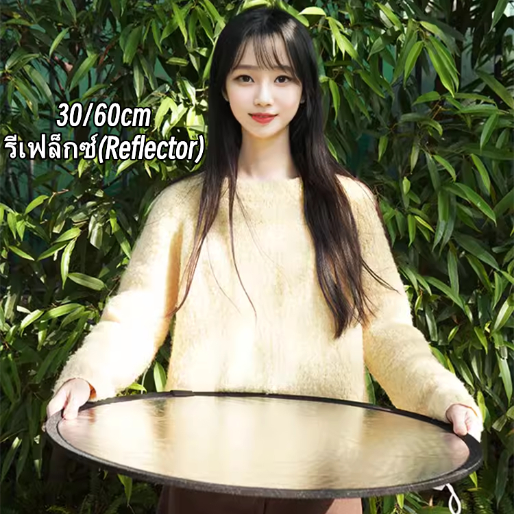 Selens แผ่นสะท้อนแสง แบบพกพา พับได้ หลายแบบ สีทอง และสีเงิน 30 60 ซม. สําหรับถ่ายภาพ 2in1