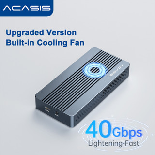 Acasis เคสพัดลมระบายความร้อน 40Gbps USB 4.0 NVME M2 SSD อินเตอร์เฟซ Thunderbolt ไม่มีเคสติดตั้ง SSD40