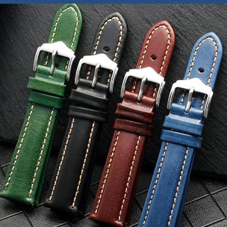 Ruitu สายนาฬิกาข้อมือหนังแท้ สําหรับ Rolex Green Submariner Watchband 20 21 22 มม.