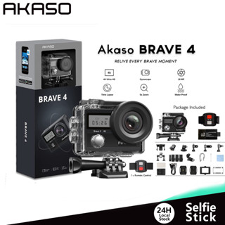 Akaso Brave กล้องแอคชั่น 4 ตัว 4K 30fps 20Mp Wifi Mini บันทึกวิดีโอ Go Pro พร้อมกล้องใต้น้ํา Eis 30M กันน้ํา