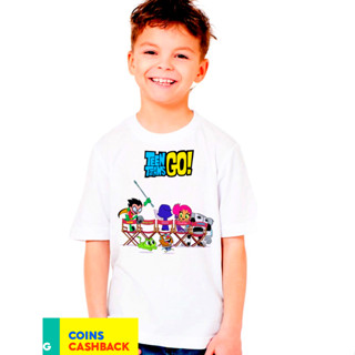 เสื้อยืดแขนสั้น พิมพ์ลาย Titans Go Tees สําหรับเด็กผู้ชาย และเด็กผู้หญิง