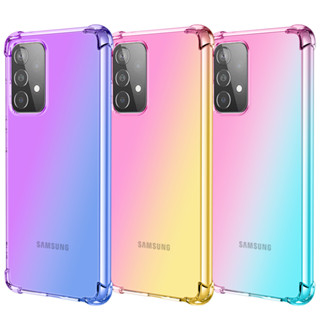 เคสโทรศัพท์มือถือ ไล่โทนสีรุ้ง สําหรับ Samsung Galaxy A72 A32 A02S A52 A03S A13 A04S Note 10 Lite