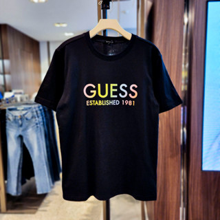 Guess 23 ใหม่ เสื้อยืดลําลอง ผ้าฝ้าย แขนสั้น คอกลม ขนาดใหญ่ สําหรับผู้ชาย และผู้หญิง เหมาะกับการเล่นกีฬา