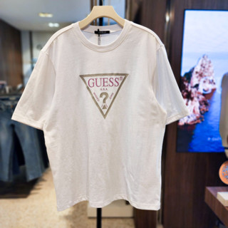 Guess 23 ใหม่ เสื้อยืดคอกลม แขนสั้น สไตล์สปอร์ต สําหรับผู้ชาย และผู้หญิง UKH4