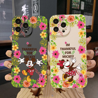 เคสโทรศัพท์มือถือ ขอบสี่เหลี่ยม ป้องกันเต็มเครื่อง ลายมิกกี้ มินนี่เมาส์ สําหรับ Infinix Hot 12i 10S 11 10 Play 11S 10i Smart 6 HD X6511 X657B X6512 Note 12 G96