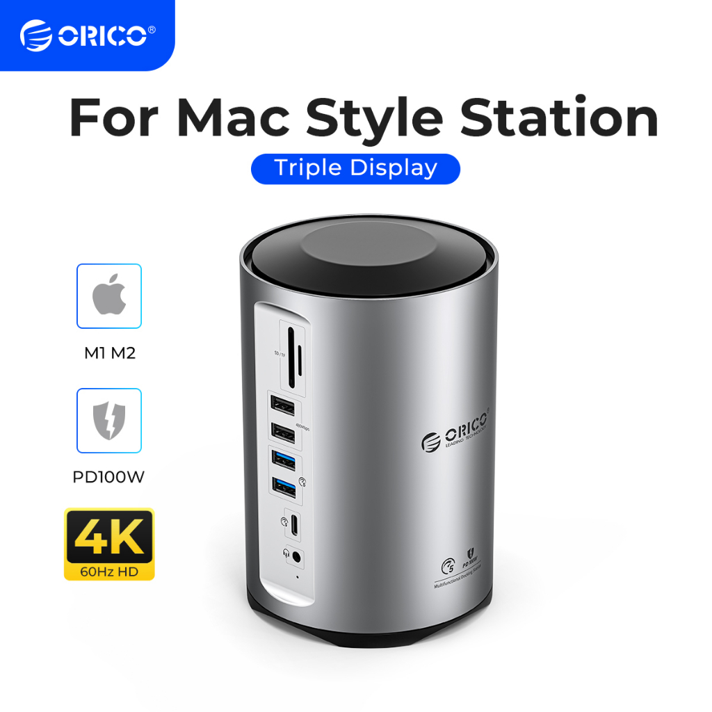 Orico 15 in 1 Docking Station USB 3.0 Hub พร้อมอะแดปเตอร์ Fast Charger Hub โต๊ะ Splitter Rj45 Ethern