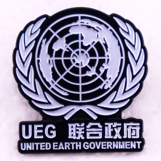 Halo UNITED EARTH GOVERNMENT เข็มกลัดเคลือบ เครื่องประดับ สําหรับตกแต่งกระเป๋าเป้สะพายหลัง