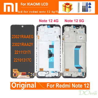 แผงหน้าจอสัมผัส LCD 6.67 นิ้ว สําหรับ Xiaomi Redmi note 12 4G 23021RAAE Redmi note 12 5G 22111317อะไหล่หน้าจอ I