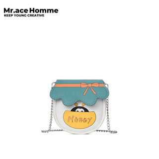 Mr. ace Homme Bee Series กระเป๋าสะพายไหล่ ขนาดเล็ก น่ารัก สีแดง สําหรับสตรี Bag