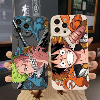 เคสป้องกันโทรศัพท์มือถือ ขอบสี่เหลี่ยม ลาย Zoro Luffy สําหรับ Infinix Hot 12i 10S 11 10 Play 11S 10i Smart 6 HD X6511 X657B X6512 Note 12 G96