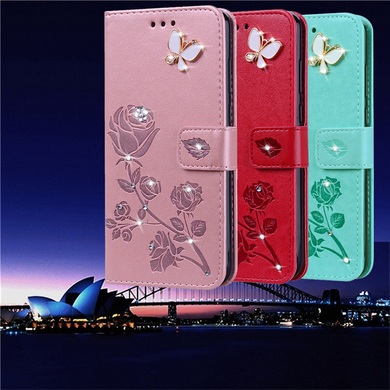 Nice หนังสําหรับ Oppo Vivo Y17s Y27 Y20s Y21S/Y33S Y02S/Y16 Y35 +/Y22S Y15s กระเป๋าสตางค์ปลอกผีเสื้อเพชรฝาครอบพลิก