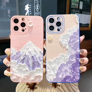 เคสโทรศัพท์มือถือ ขอบสี่เหลี่ยม ลายภาพวาดสีน้ํามัน รูปดอกไม้ สําหรับ OPPO Reno7 4G Reno6 Reno8 Z 5G Reno5 F Reno2 F Reno3 Reno4 A17 A17K A77S A57S