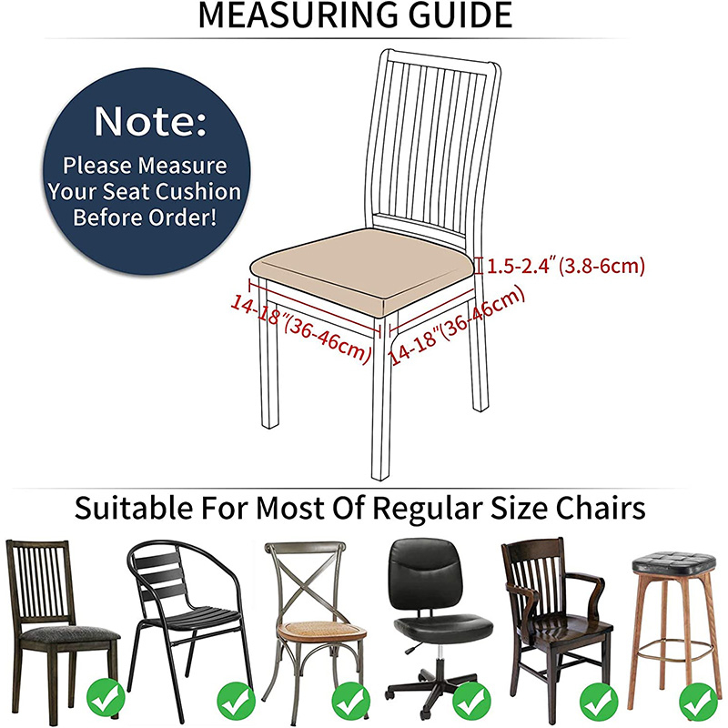 ผ้าคลุมเก้าอี้รับประทานอาหาร ป้องกันน้ํา พิมพ์ลายใบไม้ - รูปที่ 3