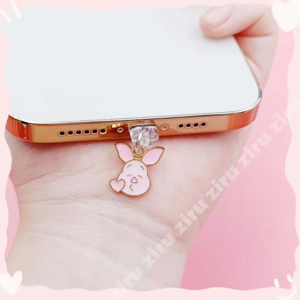 จี้ห้อยโทรศัพท์มือถือ ป้องกันฝุ่น ลายการ์ตูน Disney Winnie Piggy Jay Phablet เหมาะกับของขวัญวันเกิด สําหรับผู้ชาย และผู้หญิง - รูปที่ 3