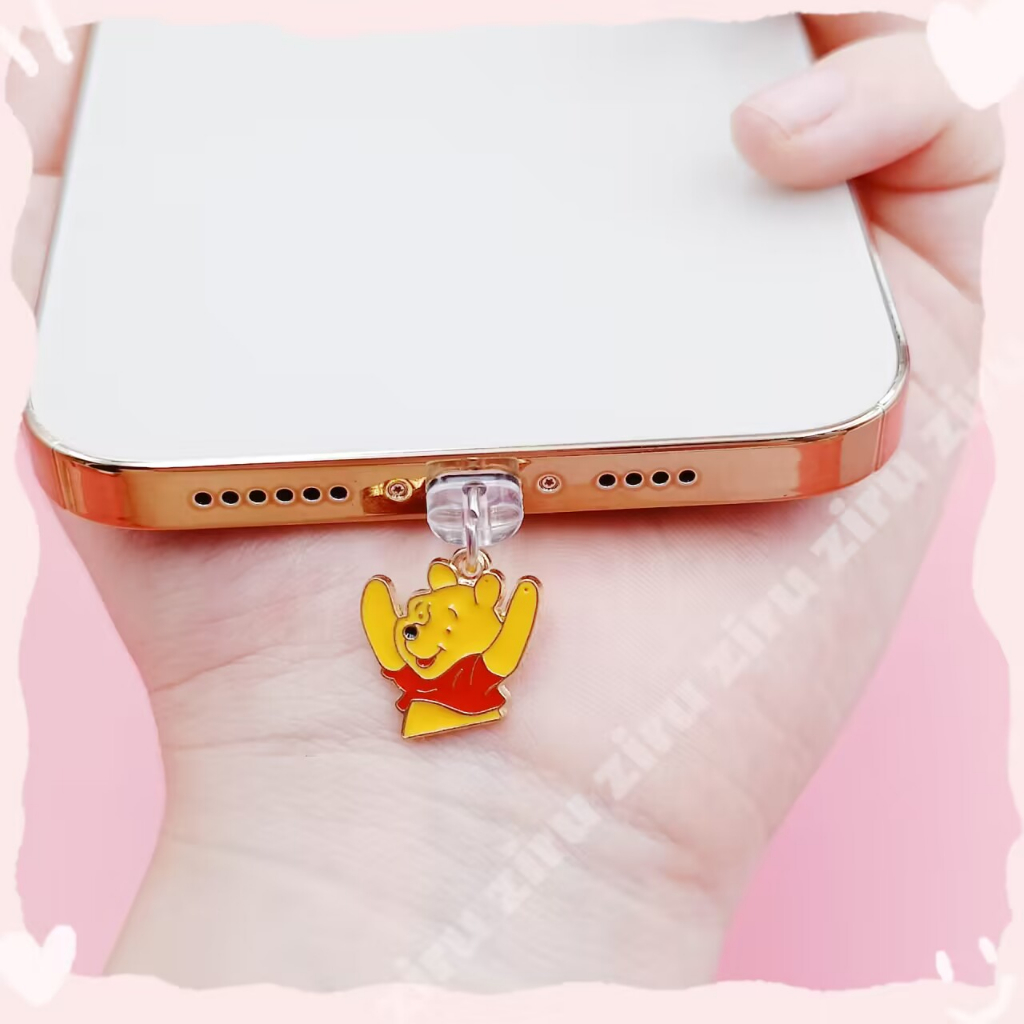 จี้ห้อยโทรศัพท์มือถือ ป้องกันฝุ่น ลายการ์ตูน Disney Winnie Piggy Jay Phablet เหมาะกับของขวัญวันเกิด สําหรับผู้ชาย และผู้หญิง - รูปที่ 4