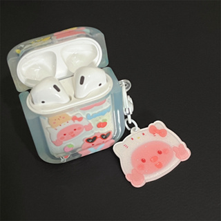 เคสหูฟังบลูทูธไร้สาย ลายหัวแมว สําหรับ Apple Air Pods รุ่น 1 2 3 Pro