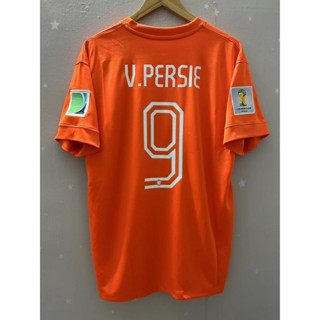 เสื้อกีฬาแขนสั้น ลายทีมชาติฟุตบอล Holland V.PERSIE ROBBEN 2014 ชุดเหย้า คุณภาพสูง สไตล์เรโทร