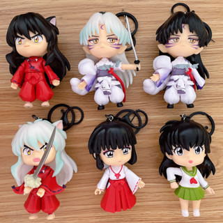 พวงกุญแจฟิกเกอร์ Pvc ลายการ์ตูนอนิเมะ Higurashi Kagome Miroku Sesshoumaru Q Version ขนาด 9 ซม. ของเล่นสําหรับเด็ก