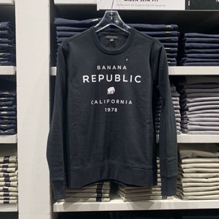 BANANA REPUBLIC เสื้อกันหนาวแขนยาวลําลอง คอกลม ทรงหลวม แบบไดนามิก แฟชั่นทันสมัย