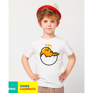 เสื้อยืด พิมพ์ลายการ์ตูนไข่แดง Gudetama น่ารัก สําหรับเด็ก