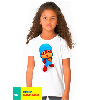 เสื้อยืดแขนสั้น พิมพ์ลายการ์ตูน POCOYO BABY แฟชั่นสําหรับเด็กผู้ชาย และเด็กผู้หญิง