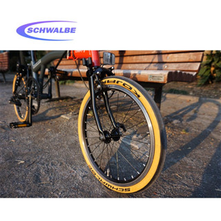 Kojak ยางล้อรถจักรยาน 16X1 1/4 ขอบสีเหลือง SCHWALBE 16 นิ้ว 32-349 สําหรับรถจักรยานแบบพับ Brompton Pike United