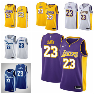 เสื้อกีฬาบาสเก็ตบอล ลายทีม NBA Los Angeles Lakers No 23 LeBron James LBJ 2022-23 Season