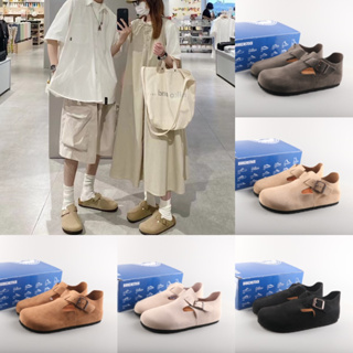 Birkenstock รองเท้าลําลอง ส้นแบน สไตล์ลอนดอน สําหรับผู้ชาย ผู้หญิง