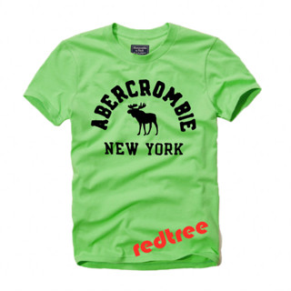 เสื้อยืดแขนสั้น ปักลาย Abercrombie &amp; Fitch สําหรับผู้ชาย