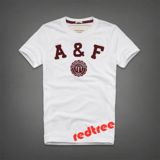 เสื้อยืดแขนสั้น ปักลาย Abercrombie &amp; Fitch สําหรับผู้ชาย