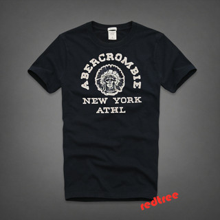 เสื้อยืดแขนสั้น ปักลาย Abercrombie &amp; Fitch สําหรับผู้ชาย