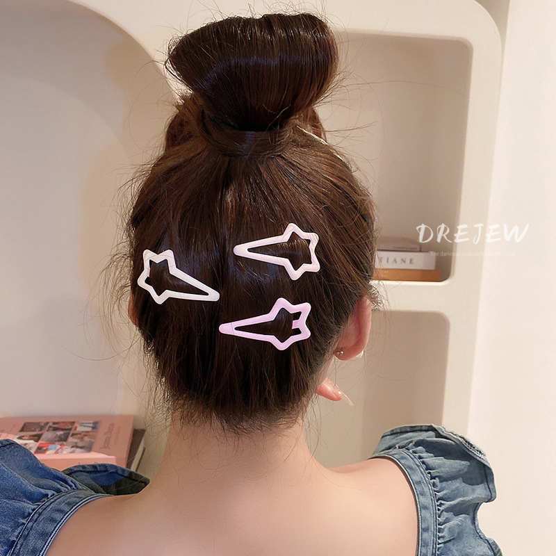 DREJEW กิ๊บติดผม สีชมพู โดพามีน รัก อุกกาบาต หวานและน่ารัก สาวหน้าม้า BB คลิปเฉพาะ เครื่องประดับผม สําหรับผู้หญิง