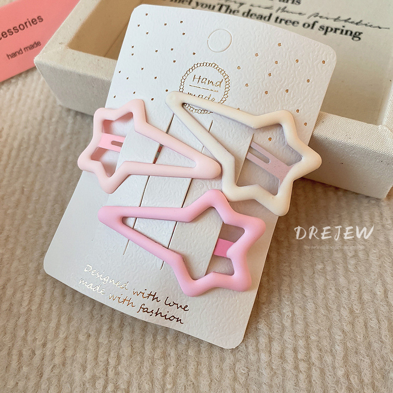 DREJEW กิ๊บติดผม สีชมพู โดพามีน รัก อุกกาบาต หวานและน่ารัก สาวหน้าม้า BB คลิปเฉพาะ เครื่องประดับผม สําหรับผู้หญิง