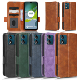 เคสโทรศัพท์มือถือหนัง PU ฝาพับ พร้อมช่องใส่บัตร และขาตั้ง สําหรับ Motorola Moto G13 G23 4G G73 G53 5G G32 G42 G62 G72 E13 4G E22 E22i 4G E32 4G