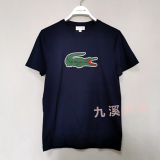 Lacoste เสื้อยืดลําลอง แขนสั้น คอกลม สไตล์สปอร์ต สําหรับผู้ชาย